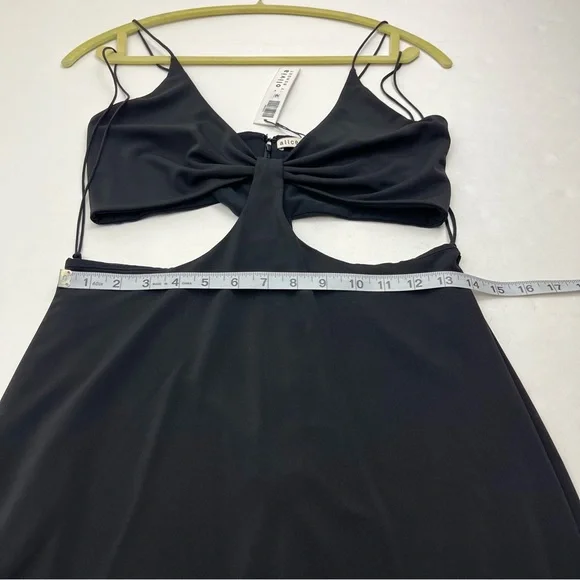Alice +‎ Olivia Womens Black Havana Cutout Mini Dress Size 12 Vacation NEW